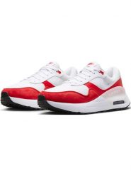 Nike Sneakersy "Air Max System" w kolorze biało-czerwonym rozmiar: 43. Białe buty sportowe casual Nike, bez wzorów, bez zapięcia. Za 337.41 zł.