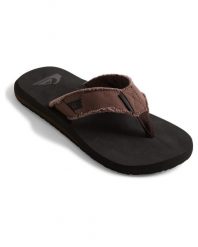 Klapki japonki męskie Quiksilver Monkey. Brązowe klapki Quiksilver, z materiału. Za 109.99 zł.
