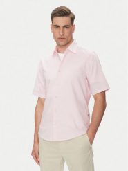 BOSS Koszula Rash_2 50537332 Różowy Regular Fit. Czerwone koszule Boss, m, bez wzorów, z bawełny, bez kołnierzyka, bez ramiączek. Za 299.99 zł.