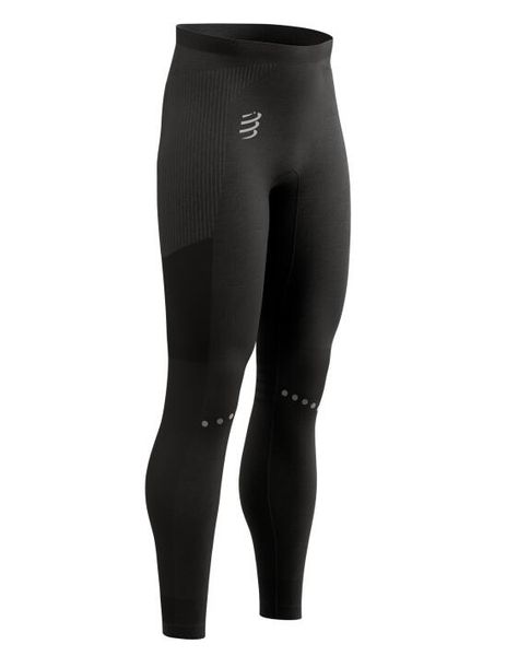 Legginsy do biegania Compressport Winter Running Legging M. Czarne legginsy długie sportowe Compressport, l, bez wzorów, z dzianiny, do biegania. Za 422.90 zł.