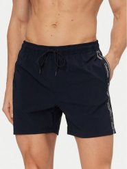 Calvin Klein Swimwear Szorty kąpielowe LV00N61002 Granatowy Regular Fit. Niebieskie kąpielówki Calvin Klein Swimwear, l, bez wzorów, z syntetyku. Za 269.99 zł.
