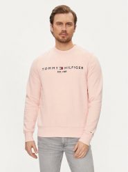 Tommy Hilfiger Bluza Logo MW0MW11596 Różowy Regular Fit. Czerwone bluzy Tommy Hilfiger, m, bez wzorów, z syntetyku, bez kaptura. Za 229.99 zł.