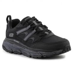Buty do chodzenia męskie Skechers D-lux Journey. Czarne buty sportowe casual Skechers, bez wzorów, z materiału, bez zapięcia. Za 476.00 zł.