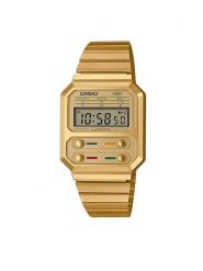 Casio Zegarek Vintage A100WEG-9AEF Złoty. Żółte, cyfrowe zegarki Casio, złote. Za 279.99 zł.