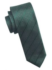 Elegancki i Modny Męski Krawat - Angelo di Monti - Zieleń Butelkowa, Prążek. Zielone krawaty i muchy Angelo di Monti, bez wzorów, z tkaniny. Za 45.00 zł.