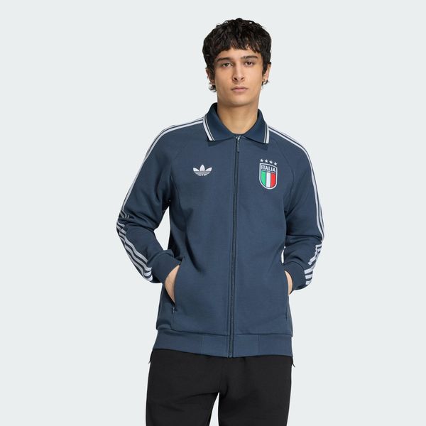 Wyjazdowa bluza reprezentacyjna Włochy. Niebieskie bluzy bez kaptura Adidas, xl, bez wzorów, z bawełny, bez kaptura. Za 529.00 zł.