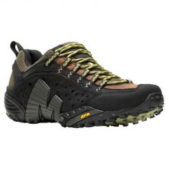 Buty trekkingowe męskie Merrell Intercept. Czarne trekkingi Merrell, bez wzorów, z gumy, bez zapięcia. Za 634.00 zł.