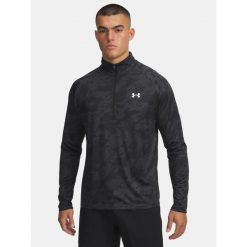 Koszulka męska koszulka z długim rękawem i zapięciem na zamek ½ Under Armour. Czarne bluzy Under Armour, m, bez wzorów, bez kaptura. Za 179.99 zł.