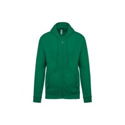 Bluza z kapturem i zamkiem błyskawicznym Kariban. Zielone bluzy z kapturem KARIBAN, uniwersalny, bez wzorów, z bawełny, z kapturem. Za 195.50 zł.