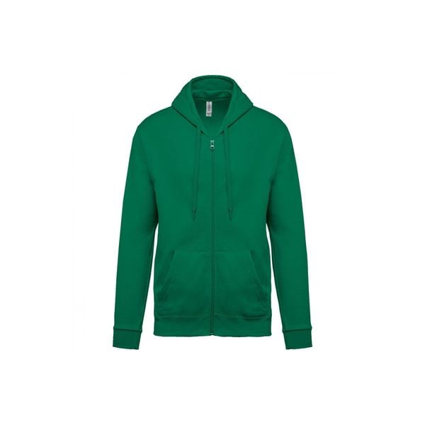 Bluza z kapturem i zamkiem błyskawicznym Kariban. Zielone bluzy z kapturem KARIBAN, uniwersalny, bez wzorów, z bawełny, z kapturem. Za 158.50 zł.