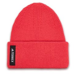 Czapka adidas. Czerwone czapki zimowe Adidas, bez wzorów. Za 109.99 zł.