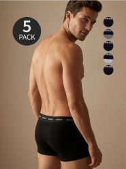 Bawełniane bokserki 5 pack - wielobarwny. Bokserki Sinsay, l, bez wzorów, z bawełny. Za 49.99 zł.