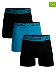 Muchachomalo Bokserki (3 pary) w kolorze czarno-niebieskim rozmiar: XXL. Czarne bokserki MUCHACHOMALO, xxl, bez wzorów. Za 114.95 zł.