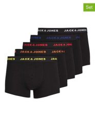 Jack & Jones Bokserki (5 par) w kolorze czarnym rozmiar: L. Czarne bokserki Jack & Jones, l, bez wzorów. Za 92.45 zł.
