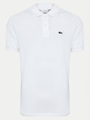 Lacoste Polo L1212 Biały Classic Fit. Białe koszulki polo LACOSTE, l, bez wzorów, z bawełny, bez kołnierzyka, bez ramiączek. Za 329.99 zł.