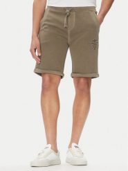 Aeronautica Militare Szorty sportowe 251BF016F583 Khaki Regular Fit. Brązowe krótkie spodenki sportowe Aeronautica Militare, m, bez wzorów, z bawełny. Za 529.99 zł.
