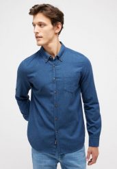 Męska Koszula MUSTANG Rawlins Dress Blues 1014766 5334. Koszule Mustang, m, bez wzorów, bez kołnierzyka, bez ramiączek. Za 139.99 zł.
