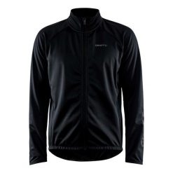 Kurtka z dresu Craft Core Bike Subz. Czarne kurtki outdoor i hardshell Craft, bez wzorów, z dresówki, bez kaptura. W wyprzedaży za 243.50 zł.