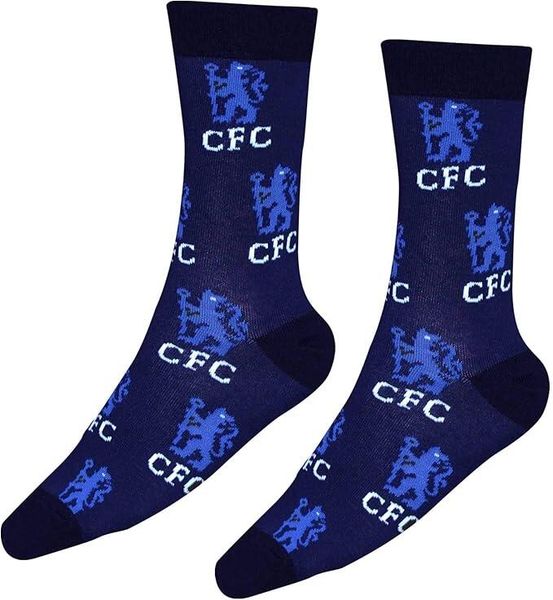 Skarpety Chelsea FC Londyn Jr - licencjonowane. Niebieskie skarpety CHELSEA, bez wzorów, z bawełny. Za 53.99 zł.