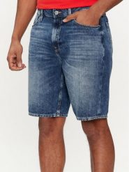 Guess Szorty jeansowe M4GD27 D5AY1 Granatowy Regular Fit. Niebieskie szorty Guess, m, z aplikacjami, z bawełny. Za 599.99 zł.