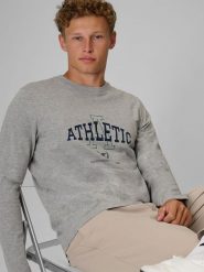 4F Longsleeve regular z nadrukiem męski - szary XXL. Szare bluzki z długim rękawem 4F, m, bez wzorów, z bawełny, bez kołnierzyka, bez ramiączek. Za 89.99 zł.