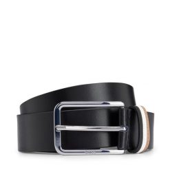 Pasek Męski BOSS. Czarne paski Boss, bez wzorów. Za 239.99 zł.