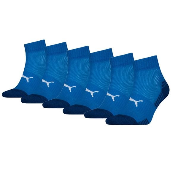 Skarpety Puma Sport Quarter Amortyzowane, 6 szt. Niebieskie. Niebieskie skarpetki sportowe Puma, bez wzorów, z elastanu. Za 162.99 zł.