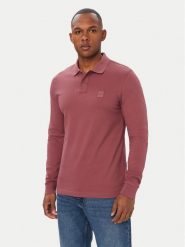 BOSS Polo Passerby 50507704 Bordowy Regular Fit. Czerwone koszulki polo Boss, l, bez wzorów, z bawełny, bez kołnierzyka, bez ramiączek. Za 449.99 zł.
