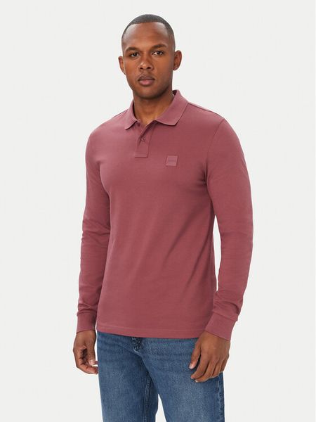 BOSS Polo Passerby 50507704 Bordowy Regular Fit. Czerwone koszulki polo Boss, l, bez wzorów, z bawełny, bez kołnierzyka, bez ramiączek. Za 449.99 zł.