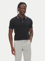 Lindbergh Polo 30-404010 Czarny Relaxed Fit. Czarne koszulki polo Lindbergh, m, bez wzorów, z bawełny, bez kołnierzyka, bez ramiączek. Za 109.99 zł.