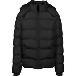 Męska Kurtka Puchowa Z Kapturem. Czarne kurtki Urban Classics, m, bez wzorów, z materiału, z kapturem. Za 290.99 zł.