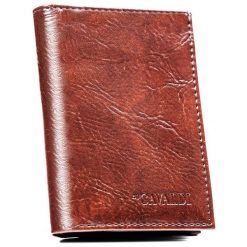 Duży, brązowy portfel męski ze skóry ekologicznej - 4U Cavaldi. Brązowe portfele 4U Cavaldi, bez wzorów, ze skóry ekologicznej. Za 24.99 zł.