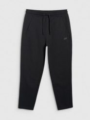 4F Spodnie dresowe męskie - czarne XL. Czarne spodnie materiałowe 4F, na co dzień, l, bez wzorów, z bawełny, klasyczne. Za 159.99 zł.