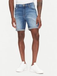 Lee Szorty jeansowe Rider 112363925 Niebieski Slim Fit. Niebieskie szorty Lee, m, bez wzorów, z bawełny. Za 189.99 zł.