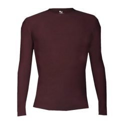 Koszulka z długim rękawem Pro Compression Adults Men Round Neck Undershirt. Czerwone bluzy BADGER SPORT, bez wzorów, bez kaptura. Za 215.95 zł.