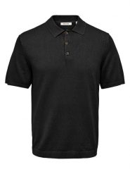 ONLY & SONS Koszulka polo "Onsgarson" w kolorze czarnym rozmiar: XL. Czarne koszulki polo Only & Sons, xl, bez wzorów, bez kołnierzyka, bez ramiączek. Za 83.03 zł.