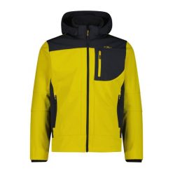 Kurtka softshell męska CMP Vivo Jacket Zip Hood. Żółte kurtki CMP, m, bez wzorów, z softshellu, z kapturem. Za 288.69 zł.