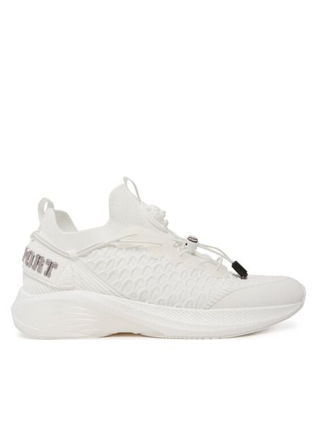 Plein Sport Sneakersy Ninja Shadow // GEN.X.05 SAES USC0751 STE003N Biały. Białe buty sportowe casual Plein Sport, bez wzorów, z materiału, bez zapięcia. Za 478.99 zł.
