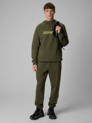 4F Spodnie dresowe joggery męskie - khaki XL. Brązowe joggery i bojówki 4F, m, bez wzorów, z dresówki. Za 159.99 zł.