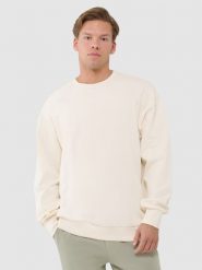 4F Bluza dresowa oversize nierozpinana bez kaptura męska - beżowa 3XL. Brązowe bluzy 4F, m, bez wzorów, z bawełny, bez kaptura. W wyprzedaży za 89.99 zł.