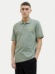 Jack&Jones Polo Simon 12269299 Zielony Regular Fit. Zielone koszulki polo Jack&Jones, l, bez wzorów, z bawełny, bez kołnierzyka, bez ramiączek. Za 49.99 zł.
