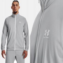 Bluza Męska Under Armour Treningowa Szybkoschnąca Sportowa Rozpinana. Szare bluzy bez kaptura Under Armour, m, bez wzorów, bez kaptura. Za 179.99 zł.