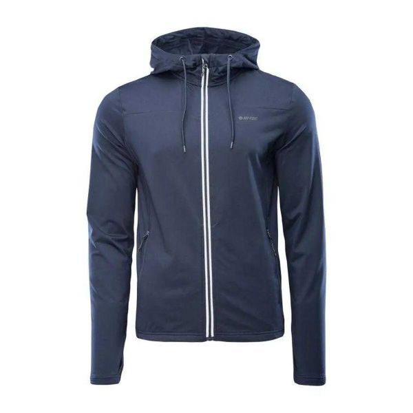 Bluza Rozpinana Męska Tolin. Niebieskie bluzy z kapturem Hi-tec, m, bez wzorów, z elastanu, z kapturem. Za 199.99 zł.
