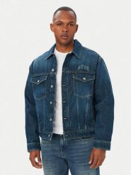 HUGO Kurtka jeansowa Dex 50566119 Niebieski Regular Fit. Niebieskie kurtki Hugo, l, bez wzorów, z bawełny, bez kaptura. Za 799.99 zł.