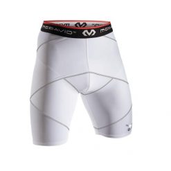Spodenki podtrzymujące przywodziciele McDavid Cross Compression. Białe bielizna termoaktywna MCDAVID, l, bez wzorów, z materiału, bez ramiączek, do piłki nożnej. Za 259.00 zł.