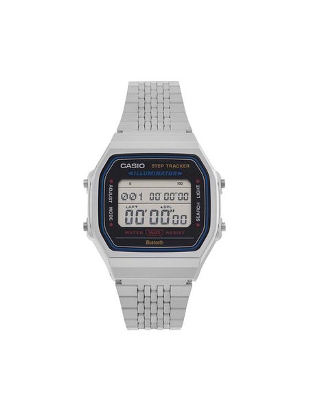 Casio Zegarek Vintage ABL-100WE-1AEF Srebrny. Szare, cyfrowe zegarki Casio, srebrne. Za 359.99 zł.