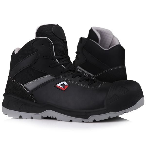 Buty męskie Garsport PISA MID 3 S3 NERO GRIGIO. Czarne buty sportowe casual GARSPORT, bez wzorów, bez zapięcia. W wyprzedaży za 279.00 zł.