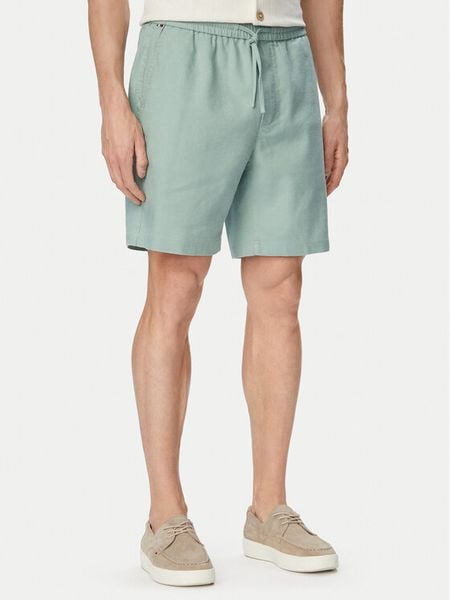 Tommy Hilfiger Szorty materiałowe Dover MW0MW44353 Zielony jasny Regular Fit. Zielone szorty Tommy Hilfiger, m, bez wzorów, ze lnu. Za 409.99 zł.