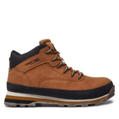 Trekkingi Vertigo Alpes. Brązowe botki sznurowane Vertigo Alpes, bez wzorów, bez obcasa, bez zapięcia. Za 399.99 zł.