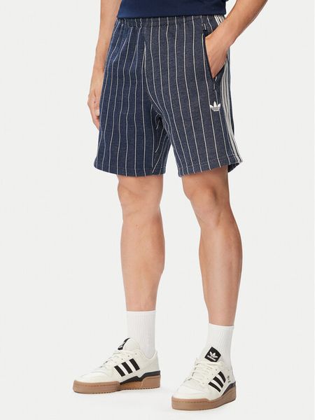 Adidas Szorty sportowe Pinstripes Shorts KR9706 Granatowy Regular Fit. Niebieskie krótkie spodenki sportowe Adidas, l, bez wzorów, z bawełny. Za 239.99 zł.